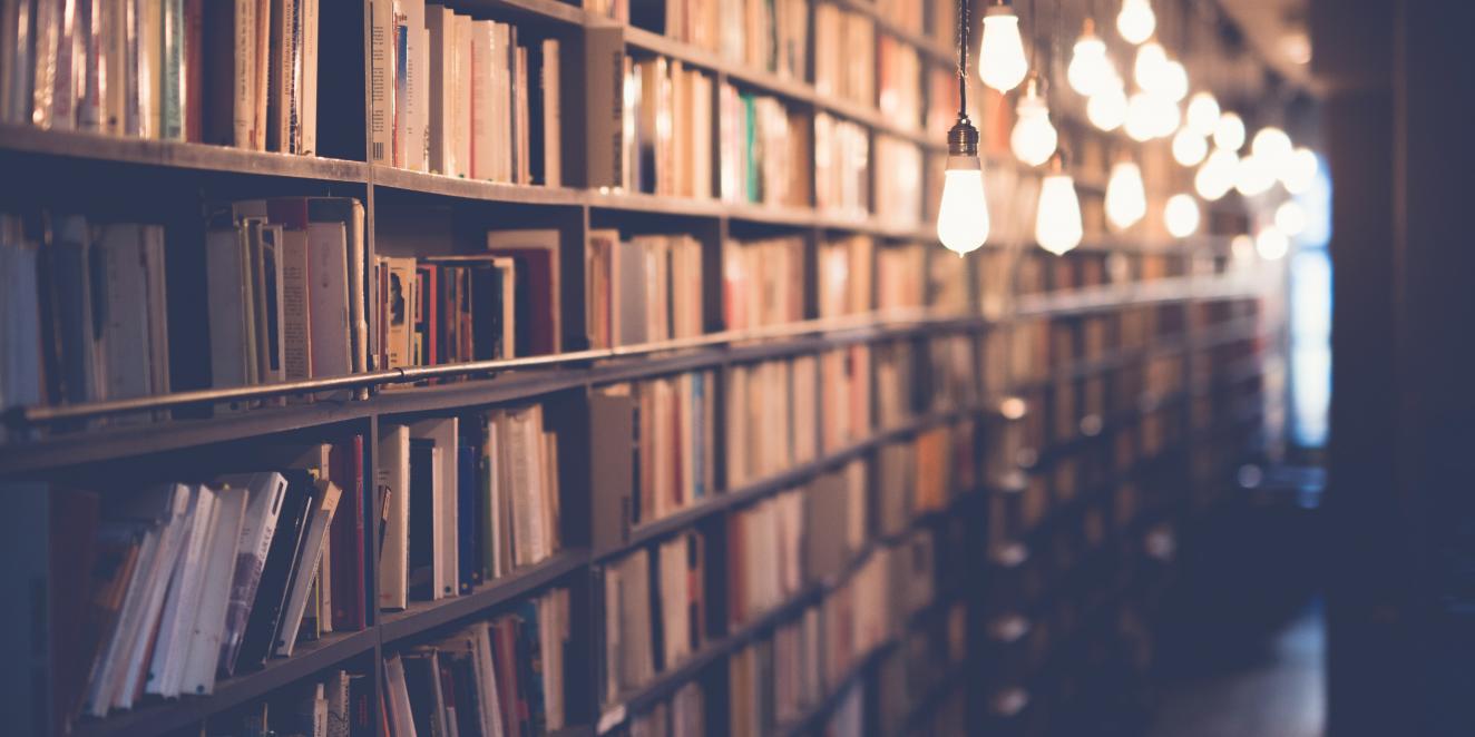 journals on a shelf